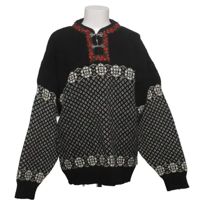 Lusekofte (Black, White, Red) from Skjaeveland Wool