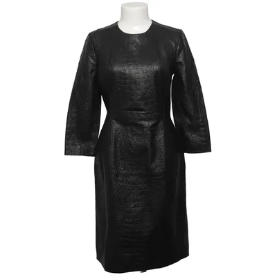 by malene birger leather dress BY MALENE BIRGER Cebello Croc-Embossed Leather Midi Dress