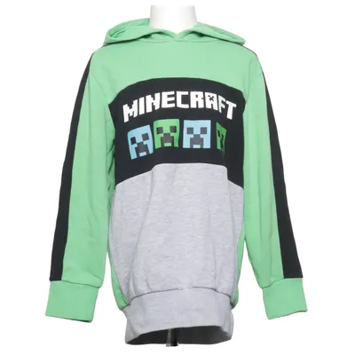 Huvtröja (Grön, Svart, Grå, Blå) från Mojang Bomull, Polyester