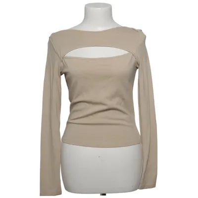 Långärmad t-shirt (Beige) från Misslisibell x NA-KD Elastan, Polyamid, Viskos