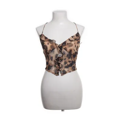 Crop top (Brun, Svart) från Bershka Elastan, Polyester