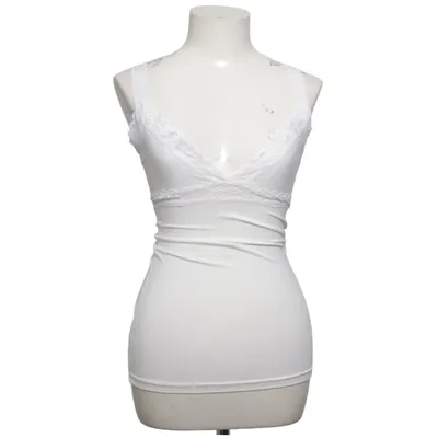 Tanktop (Wit) van Temple Elastaan, Viscose