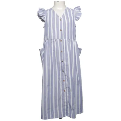 Jurk (Blauw, Wit) van PatPat Acetaat, Katoen, Elastaan, Polyester, Viscose