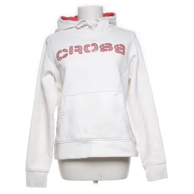 Hoodie (White, Red) from Cross Cotton, Polyester