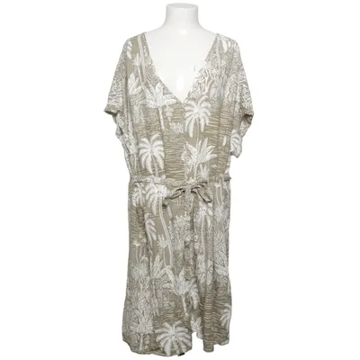 Kleid (Weiß, Grün, Braun) von Desmond & Dempsey x H&M Leinen, Viskose