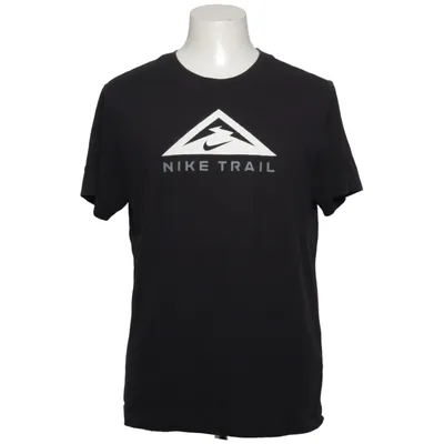 T-shirt (Zwart) van Nike Trail Katoen, Polyester