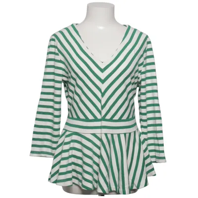 Wickelbluse (Grün, Weiß) von Savida Elasthan, Polyester, Viskose