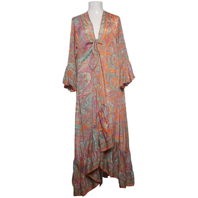 Wrap dress (Orange, Multicolored) from Luisa Silk