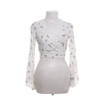 Crop top (Wit, Meerkleurig) van Miss Selfridge Katoen, Viscose