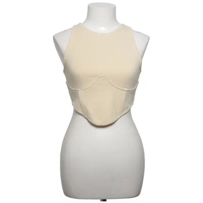 Crop top (Beige) de Sabo Coton, Élasthane, Polyester