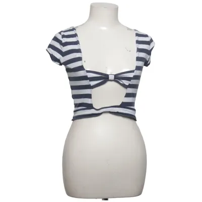 T-shirt (Blå, Hvid) fra Hollister Bomuld, Elastan