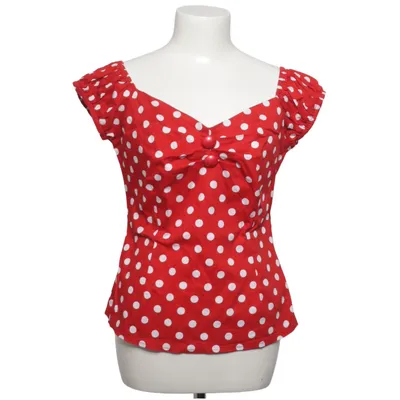 Top (Rood, Wit) van Collectif Katoen, Elastaan