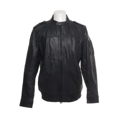 Leren jack (Zwart) van Levi Strauss & Co Katoen, Leer