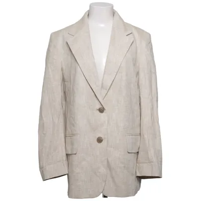 Blazer (Beige) van H&M Katoen, Linnen