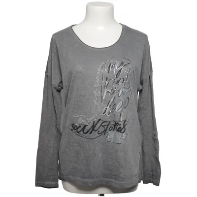 T-shirt à manches longues (Gris) de Soccx Coton, Polyester, Viscose