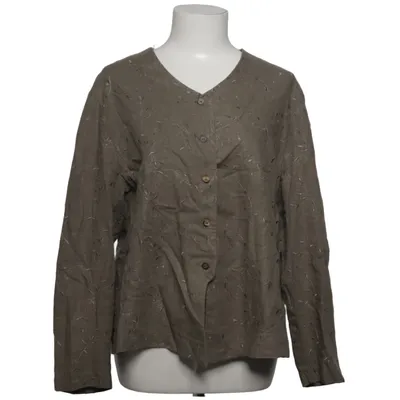 Blouse (Brown) from Angelica Linen, Viscose
