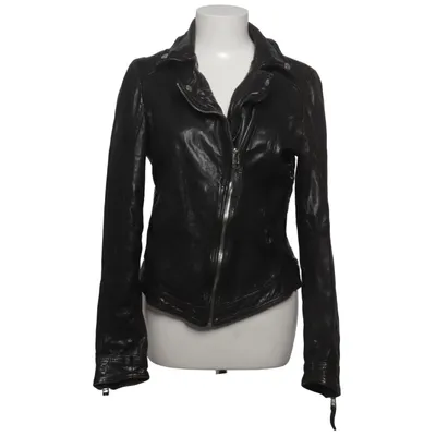 Bikerjacka (Svart) från Freaky Nation Bomull, Skinn, Polyester