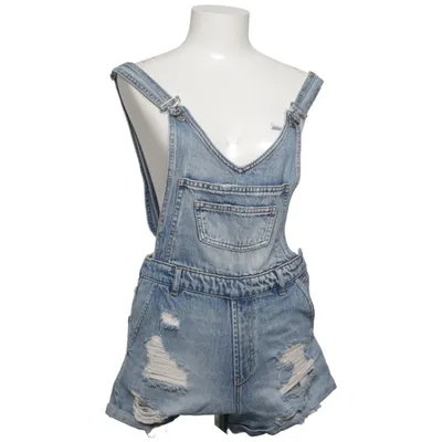 Hängselshorts (Blå) från Pull & Bear Denim Bomull