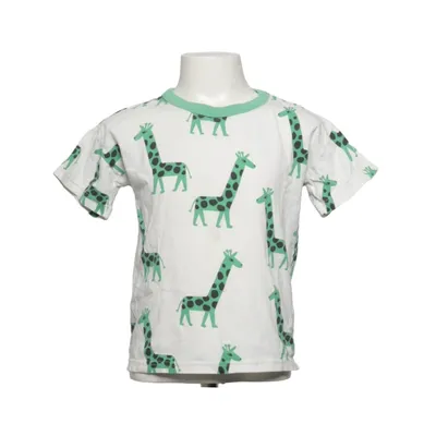 T-shirt (White, Green) from Lindex Kids Cotton