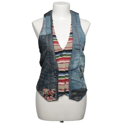Spijker gilet (Blauw, Meerkleurig) van Desigual Katoen, Polyester