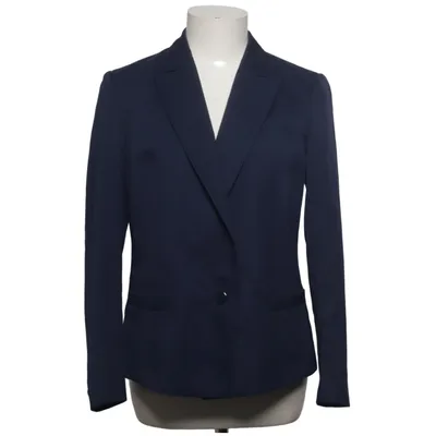 Blazer (Blauw) van Dots Polyester, Wol