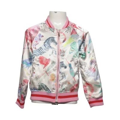 Bomber jacket (White, Pink, Multicolored) from Michelle Morin x H&M Elastane, Polyester
