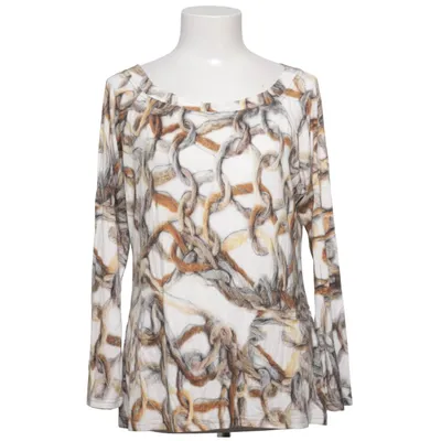 T-shirt à manches longues (Blanc, Marron, Gris) de Made in italy Élasthane, Viscose