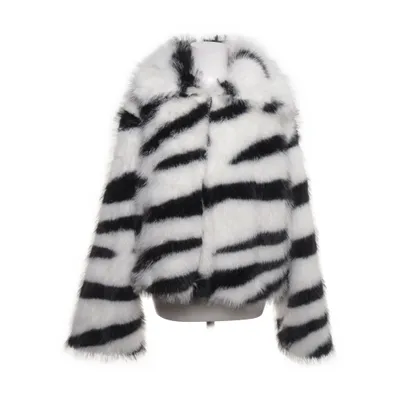Veste d'hiver (Noir, Blanc) de Mymo Fausse fourrure, Polyester, Polyuréthane
