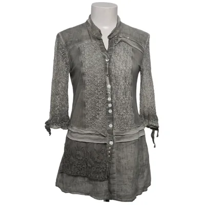 Blouse (Gris) de Bottega Coton, Lin, Polyamide, Viscose