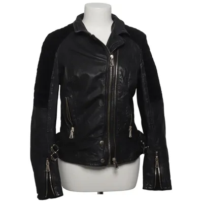 Biker jacket (Black) from Jofama Rookie by Caroline Roxy Elastane, Leather, Polyester