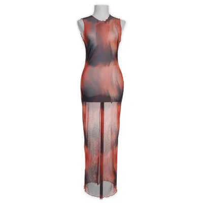 Dress (Orange, Multicolored)