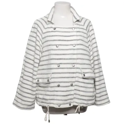 Cardigan (Blanc, Gris) de Anthropologie Coton