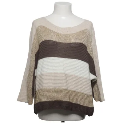 Pull-over (Beige, Blanc, Marron) de Gemini Acrylique, Fibre métallique, Viscose
