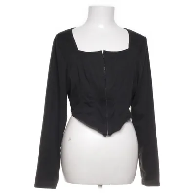Crop top (Black) from Shein Curve Elastane, Polyester