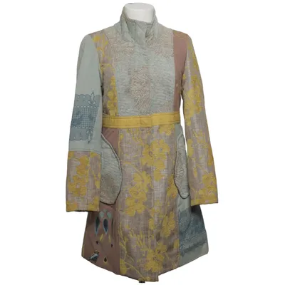 Coat (Green, Brown, Yellow) from Cream Cotton, Polyester, Viscose
