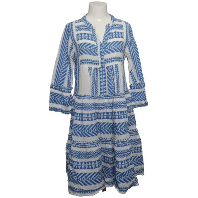 Jurk (Blauw, Wit) van Devotion Katoen