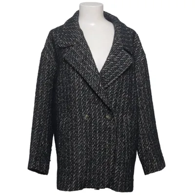 Manteau (Bleu, Blanc) de Gerard Darel Acrylique, Laine d'alpaga, Polyester