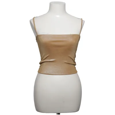 Crop top (Goud) van Pinko Elastaan, Polyester