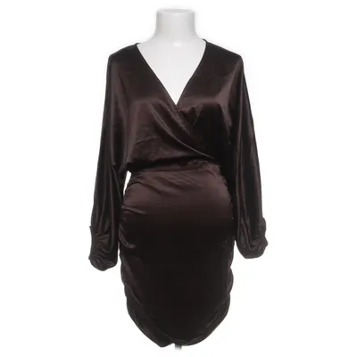Slå-om-kjole (Brun) fra Bubbleroom Elastan, Polyester