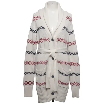 Strickjacke (Weiß, Rot, Blau) von Race Marine Acryl, Baumwolle