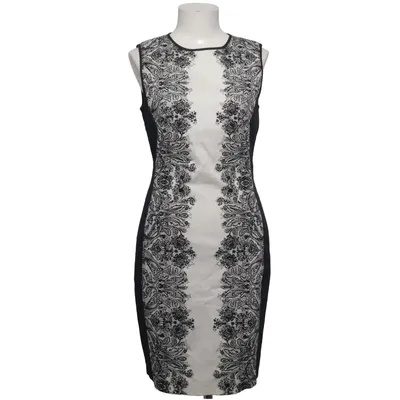 Jurk (Zwart, Wit) van Warehouse Acetaat, Katoen, Elastaan, Viscose