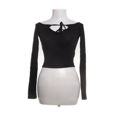 Crop top (Zwart) van Dazy Viscose, Elastaan