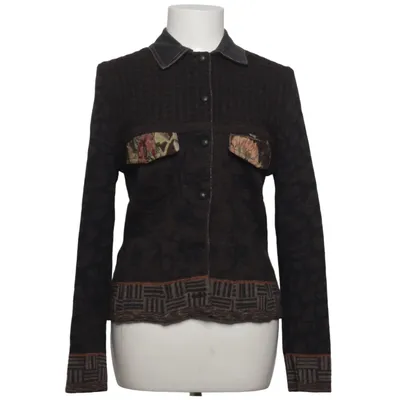 Cardigan (Bruin, Zwart, Meerkleurig) van Eva & Claudi Viscose, Wol