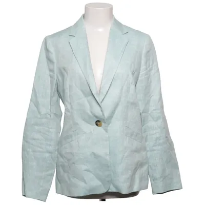 Blazer (Green) from Massimo Dutti Linen, Viscose