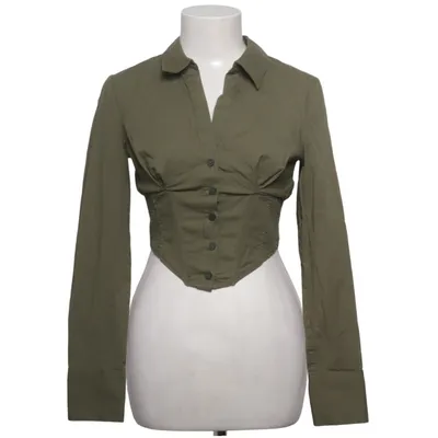Shirt (Groen) van Bershka Katoen, Elastaan