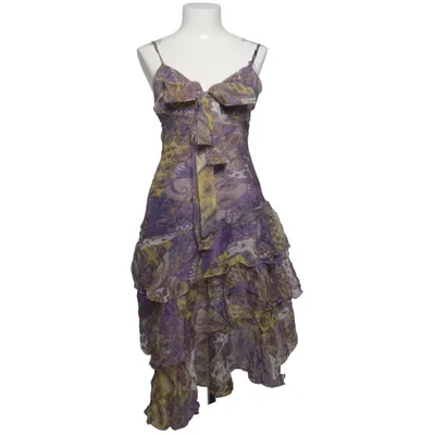 Jurk (Lila, Geel, Meerkleurig) van Miss Swan Polyester, Zijde