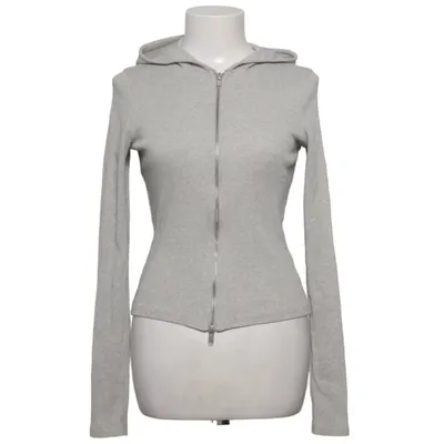 Huvtröja (Cut Tight Zip Hoodie) från Weekday Bomull, Elastan