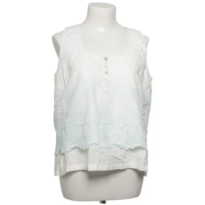 Top (White, Turquoise) from Mistral Cotton