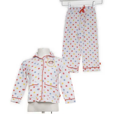 Pyjama (Meerkleurig, Wit) van JBC Katoen, Elastaan