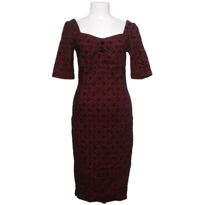 Klänning (Röd, Svart) från Collectif Vintage Polyester, Viskos